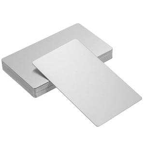 Em estoque Aço inoxidável Metal Business Card Rounded Corners Surface Wire Drawing Blank Steel Card VIP Tags DIY Laser - Product Image 1