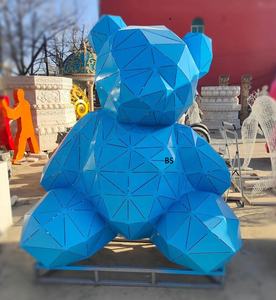 Escultura Grande <span class=keywords><strong>de</strong></span> Acero Inoxidable para Exteriores, Oso Iluminado <span class=keywords><strong>de</strong></span> Pie, para Jardín, Punto Turístico, Decoración Metálica para Paisajes - Product Image 2