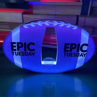 Support d'affichage de bouteilles en forme de ballon de rugby personnalisé avec logo LED ; Convient aux bars, discothèques et aux expositions d'événements