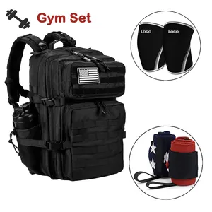 Wholesale Custom Fitness Sport GYM wrist wrap weightlifting 7mm Sleeves Knee Support Brace 45L Crossfit Tactical Backpack
