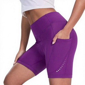 Cuissardes et collants de cyclisme pour femmes Ykywbike, rembourrés, séchage rapide, évacuation de l'humidité, longueur courte, imprimé par transfert thermique, logo personnalisé - Product Image 3
