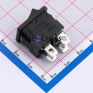 SS21-BBDWG2-R(0.5)D/C Rocker Switch Through hole Component (THT)-4P,21x15mm Switch 12A 250V - Product Image 2