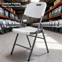 Chaise pliante en plastique blanc, pratique pour les fournisseurs d'événements