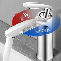 Grifo de Lavabo Moderno de Aleación de Zinc, Monomando, Mezclador de Agua Fría y Caliente para Proyectos de Apartamentos y Hoteles