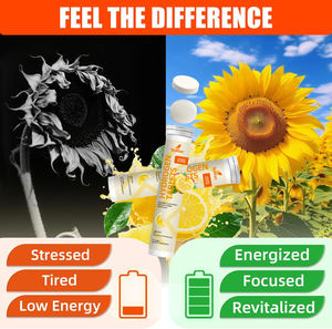 Compresse Effervescenti OEM da 15 Pezzi con Etichetta Privata, Gusto Limone, per Acqua Idrogenata Molecolare H2 con Creatina, NAC e Resveratrolo - Product Image 6