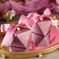 Umweltfreundliche süßigkeiten-Verpackungsbox für hochzeit süße rosa Schachtelverschluss-Schokolade-Verpackungsbox aus Papier