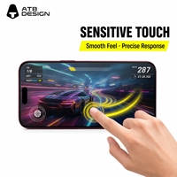ATB pour iPhone personnalisé 30 °   Protection d'écran anti-espion en verre trempé avec colle intégrale pour iPhone 18 Pro Max, verre trempé 9H