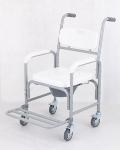 Cadeira Commodie do toalete 4-em-1 Assento Sanitário Levantado Cadeira de cabeceira Médica para Pessoas Idosas e Deficientes - Product Image 1