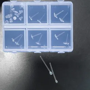 R、宝石。批发DIY用品透明硅胶小头发现隐形塑料5对塞子空白销钉耳钉柱