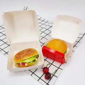 Prezzo favorevole su ordinazione di formato di colore stampato hamburger scatola scatola di cartone per hamburger