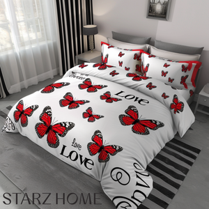 STARZ HOME-Couette en <span class=keywords><strong>gaze</strong></span> <span class=keywords><strong>de</strong></span> <span class=keywords><strong>coton</strong></span> satin, literie pour filles, draps, couette, lot <span class=keywords><strong>de</strong></span> 4 pièces, Queen - Product Image 5