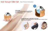 Rouleau de massage corporel rafraîchissant en acier inoxydable, ABS et bois, outil de beauté, logo personnalisé, soin de la peau, rouleau de massage glacé