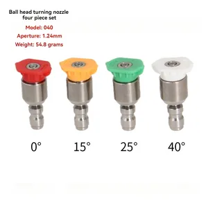 1/4 Inch Quick Release 0 15 25 40 Degree Water Jet High Pressure Washer Nozzle Tips With 360 Degree Rotate Function Connector