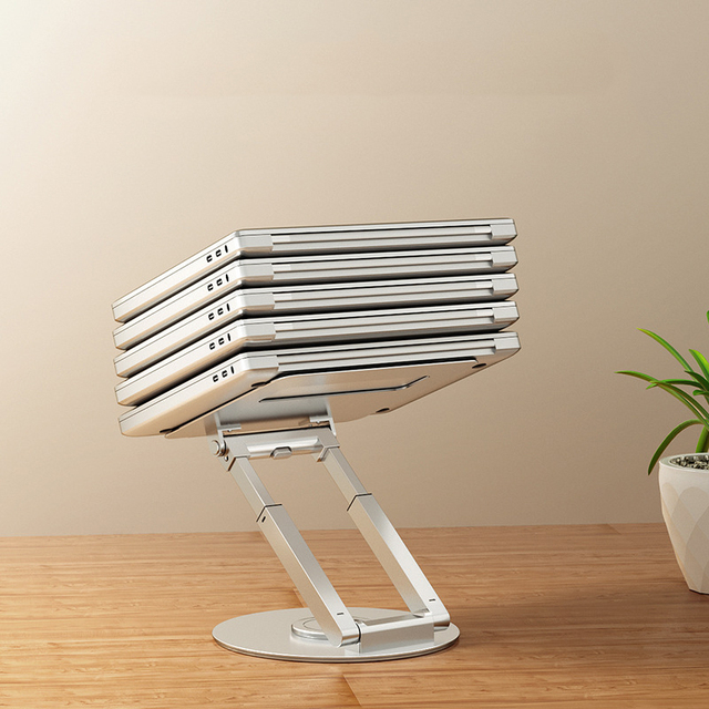 Hot selling 360 Rotatable Ergonomic Aluminum Laptop Stand with Height Adjustable Laptop Holder Supporting Sit & Standing Working