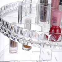 Boîte de rangement en acrylique cosmétique, support de maquillage rotatif à 360 degrés, organisateur de maquillage en acrylique transparent