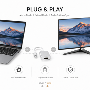 Adaptateur USB-C vers HDMI 4K en alliage d'aluminium, convertisseur Type C vers HDMI pour <span class=keywords><strong>MacBook</strong></span> Pro <span class=keywords><strong>Air</strong></span> iPad Samsung Laptop vers moniteur <span class=keywords><strong>TV</strong></span> - Product Image 3