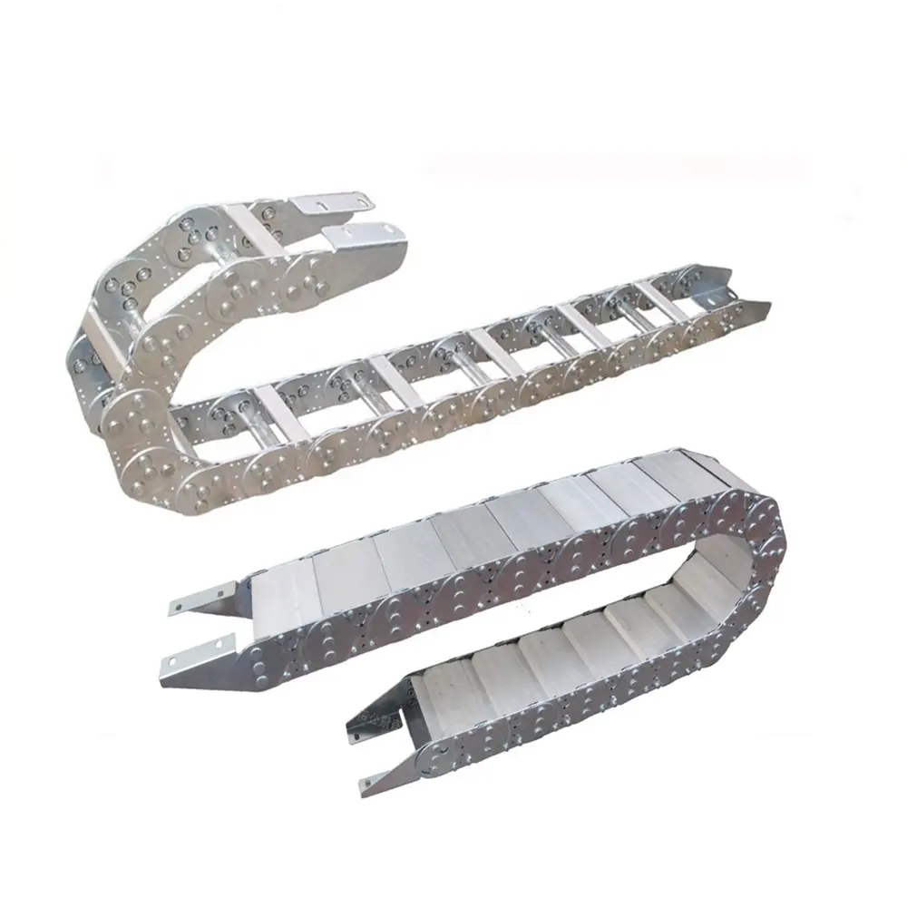 flexible conduit bridge and enclosed metal cable carrier steel cable drag chain