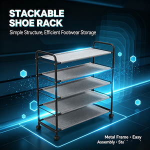 Multi‑Tier Simple <b>Shoe</b> Rack Freestanding <b>Shoe</b> <b>Storage</b> Shelf For <b>Entryway</b> Hallway Home Organization - Product Image 3