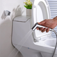 Douchette WC Bidet Premium en Plastique ABS Chromé, Fonction Unique, Pulvérisateur Shattaf Musulman, Douchette de Toilette Portable