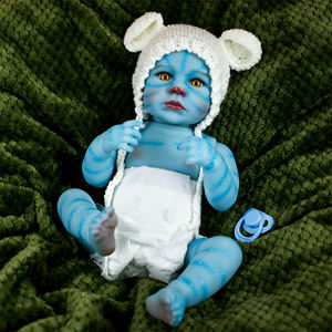 Lifereborn 46cm 18 pulgadas Alien pintado Reborn Baby Dolls <span class=keywords><strong>Avatar</strong></span> dibujo realista bebé modelo muñecas juguetes con vinilo completo - Product Image 1