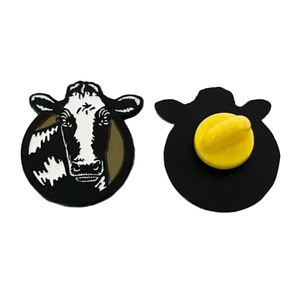 Badges de couleur en émail doux de haute qualité personnalisés en gros avec aimant/embrayage papillon/dos d'embrayage en caoutchouc - Product Image 6