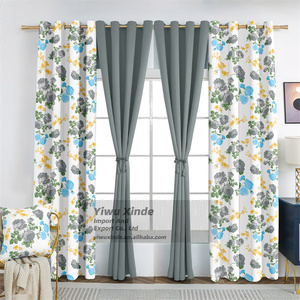 Set di 10 Tende Oscuranti con Federe, Doppio Strato Stampato, per <span class=keywords><strong>Camera</strong></span> da Letto e Soggiorno, Decorazione Casa - Product Image 5