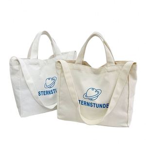 DLBZ Wholesale Simple Style <b>Large</b> Capacity Custom Logo Printed Canvas Tote Shoulder <b>Bag</b> for Travel - Product Image 2