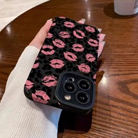 Nouveau design de mode bord de protection Sexy lèvres rouges originalité avancée coque de téléphone souple pour Iphone 15 16 Pro Max couverture de téléphone