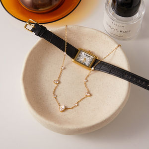 Gioielli da Donna alla Moda, Collana Girocollo con Zirconi Ovali e Rettangolari Placcata in Oro 18K PVD, Gioielli in Acciaio Inossidabile all'Ingrosso - Product Image 4