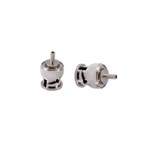 Connecteur coaxial RF à sertir mâle BNC plaqué nickel, connecteur coaxial BNC pour câble coaxial RG174/RG316/RG58/RG59/RG6