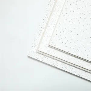 Modern Waterproof Board Acoustic Ceiling Tiles For Hospital Mineral Fiber Ceiling Tile Black 60x60