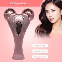 Appareil de massage beauté en métal Amily, Gua Sha pour le visage, massage corporel complet ; Rouleau 3D double tête pour amincissement facial et massage rafraîchissant