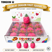Mini Jouet Squishy Croustillant en Pâte à Modeler Fruit du Dragon TONGXIN, Jouets Squishies, Jouets à Presser, Jouets Sensoriels, Squishy de Bureau Anti-stress