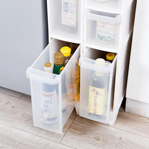 Chariot de rangement multifonctionnel pour le salon Armoire de rangement en plastique pour chambre à coucher Jouets Cuisine Rangement polyvalent pour vêtements - Product Image 3