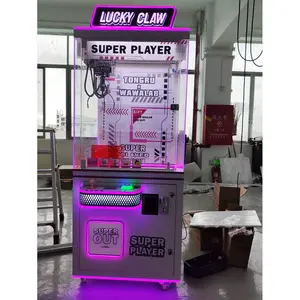 Hete Verkoop Poppenmachine Muntautomaten Speelautomaten Pluche Speelgoedklauwkraan Grijper Ijzeren Muntbediende Klauw Arcade Speelautomaat