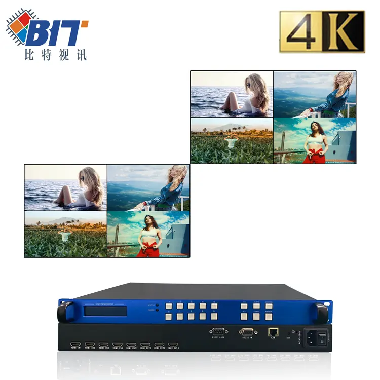 Bitvisus vendita calda 4K 8x8 HDMI Matrix Switcher 9 uscita hdmi