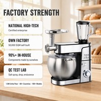 Robot culinaire multifonction SOHEF 6 kg 12 L 2000 W 7-en-1 avec hachoir à viande, mixeur et processeur alimentaire pour la maison
