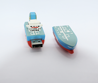 Flashdisk PVC Bentuk Kapal Besar 16GB, Hadiah Flashdisk Karet Bentuk Perahu 8G, Memori USB Kapal Custom