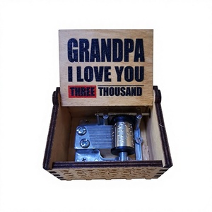 <span class=keywords><strong>Caja</strong></span> de Música de Madera Contrachapada Exquisita con Manivela YIYU, Duración de Sonido de 30s, Estilo Americano, Adorno 'You Are My Sunshine' - Product Image 5
