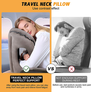<span class=keywords><strong>Almohada</strong></span> de Viaje Personalizada con Logotipo, Accesorios de Viaje Portátiles para Avión, <span class=keywords><strong>Almohada</strong></span> <span class=keywords><strong>Inflable</strong></span> para el Cuello para Dormir, Descansar y Siesta - Product Image 2