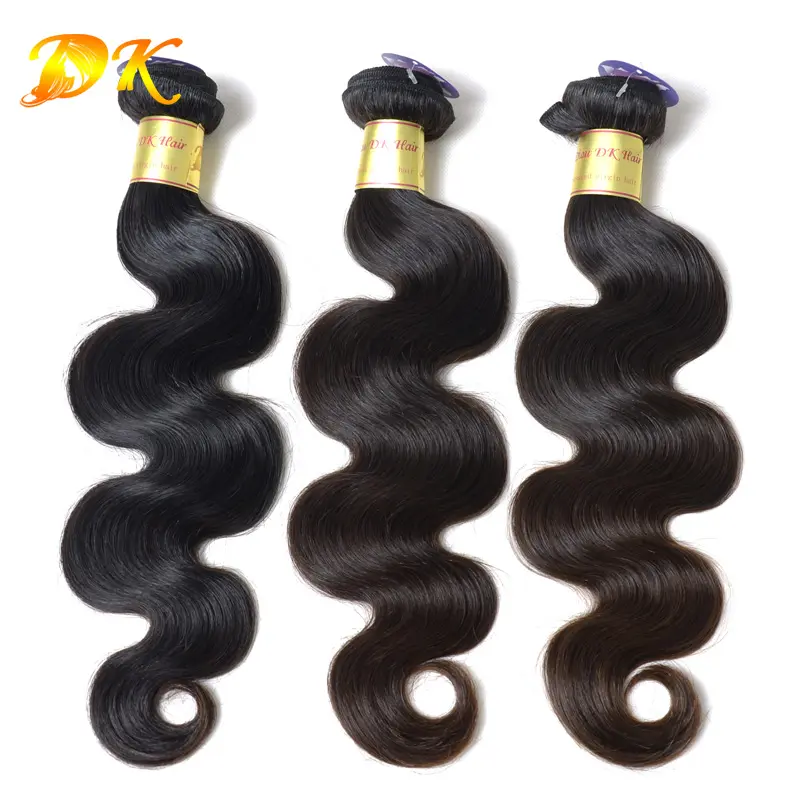 DK Bundel Rambut Perawan Peru Mentah Belum Diproses, 100% Rambut Manusia Peru, 15a 100% Grosir Rambut Perawan Peru