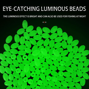1000 pièces brillent dans le noir perles de pêche en plastique dur/souple ovale perles lumineuses <span class=keywords><strong>bouchon</strong></span> appâts de pêche plates-formes <span class=keywords><strong>truite</strong></span> accessoires - Product Image 3