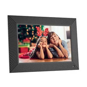 INSOVISION 10.1" 2GB 32GB IPS Touch Screen HD Digital Photo Frame with Video Playback Wi-Fi & MP3-Wooden Frame - Product Image 1