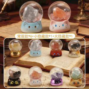 Figuras de Cristal Sorpresa de Yu Mo Craft, Mini Adorno de Gato, Regalo para Decoración del Hogar, Juguete Coleccionable - Product Image 2