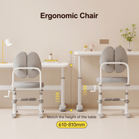 Chaise d'étude à domicile réglable en hauteur avec dossier réglable Chaise ergonomique pour enfants Chaise éponge pour enfants avec 2 dossiers