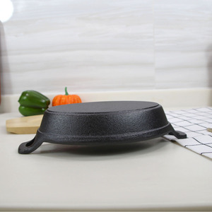 Cookwin pré-assaisonné antiadhésif en fonte mini casserole ovale gratin <span class=keywords><strong>paella</strong></span> <span class=keywords><strong>plat</strong></span> de service - Product Image 4