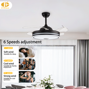 Hiện đại RGB LED Acrylic quạt trần ánh sáng điều khiển từ xa giá rẻ vô hình 220V AC cho nhà ăn phòng ngủ cho nhà hàng sử dụng - Product Image 3