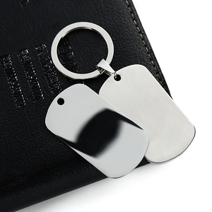 Tùy Chỉnh Hình Dạng Xương Thẻ Vật Nuôi Thép Không Gỉ Trống Kim Loại Keychain Móc Chìa Khóa Con Chó Thẻ Keychain Cho Khắc Laser - Product Image 5