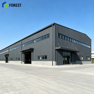 Entrepôt commercial modulaire préfabriqué à grande portée en acier, structure à haute capacité de charge, pour distribution commerciale et stockage - Product Image 1