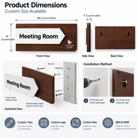 Panneau de signalisation professionnel pour bureau d'entreprise avec logo, plaque de signalisation non éclairée pour porte